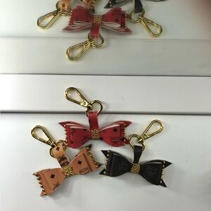 Faux leather Bow charm for Keys/purse